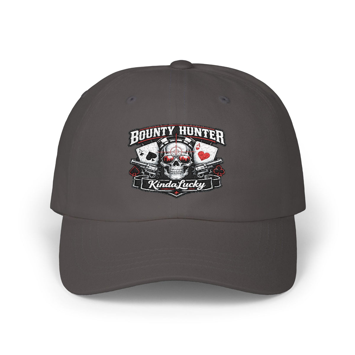 Bounty Hunter Skull and Cards Poker Hat Embroidered