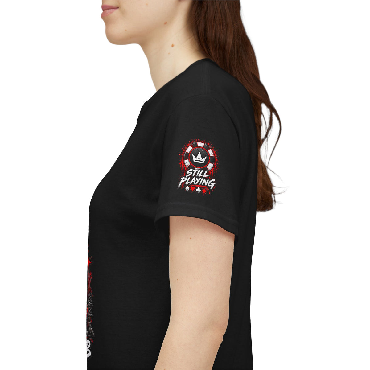 Being Card Dead is a Full Time Job Poker  Shirt | Kindalucky logo sleeves