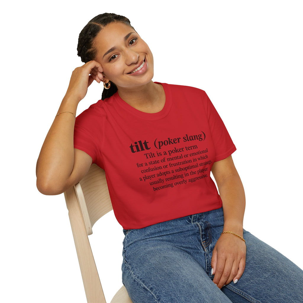 tilt (poker slang) definition Shirt Black Text