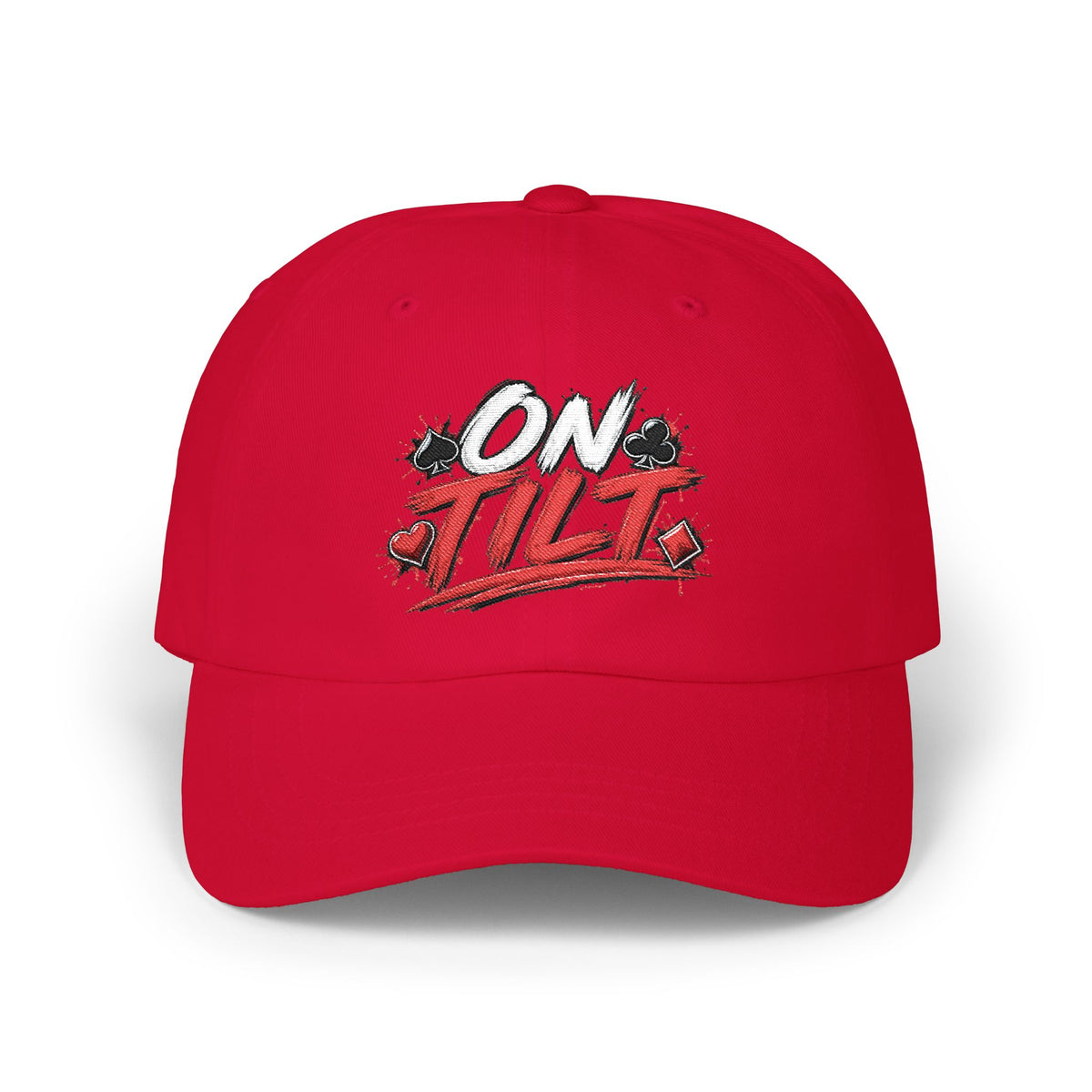 On Tilt Suits Poker Hat | Retro gaming splatter embroidered hat
