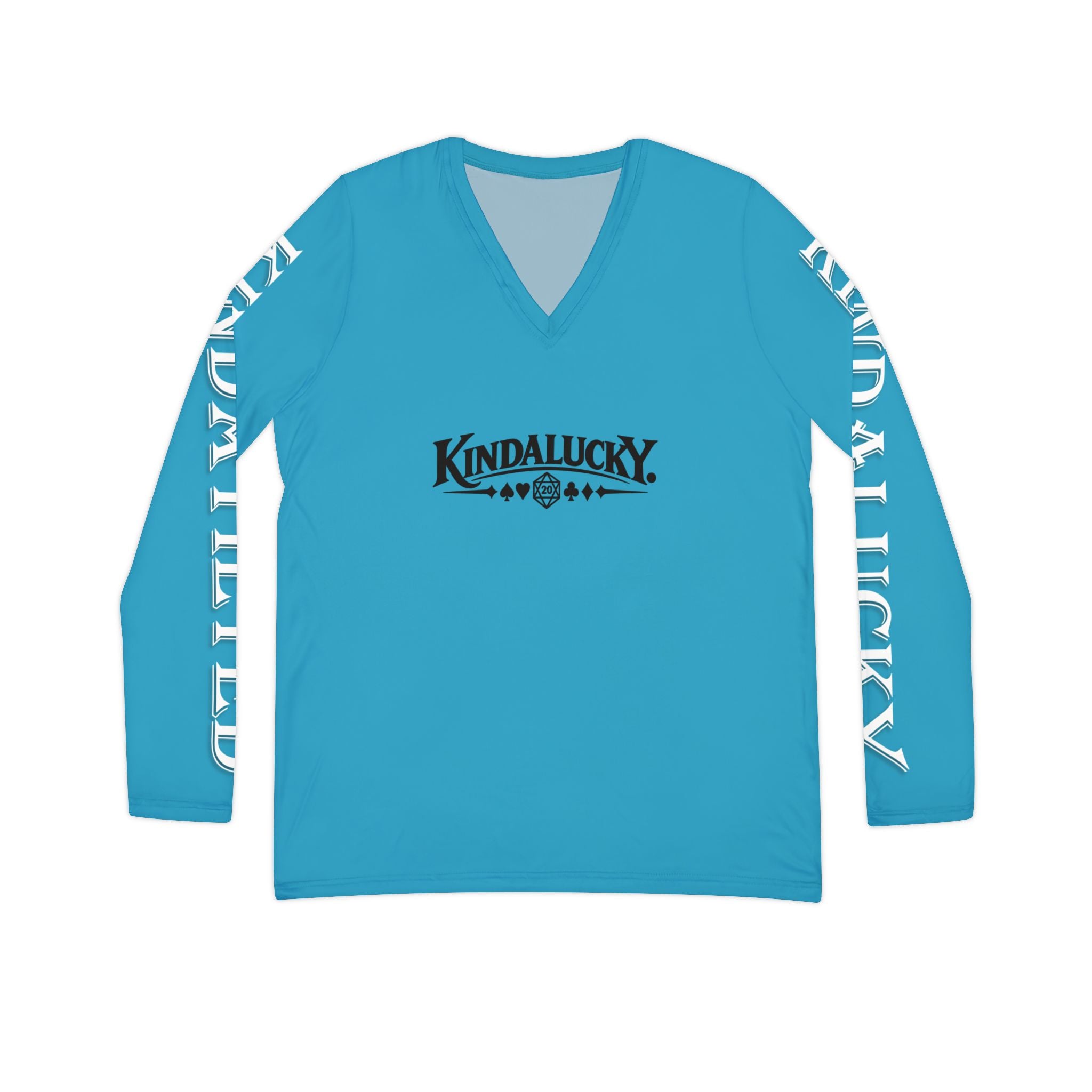 Ladies Tilt Poker V-Neck Long Sleeve Shirt