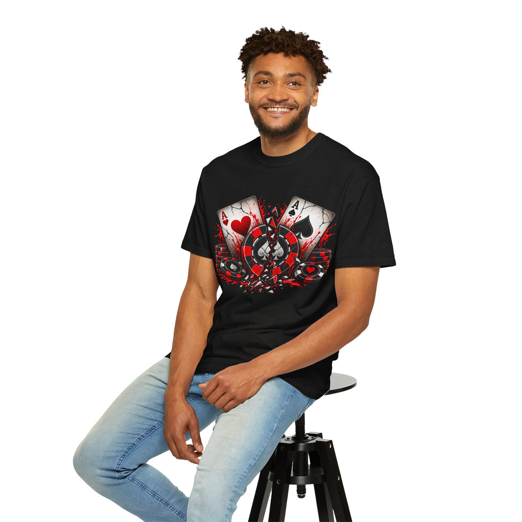 Aces Cracked Poker Bad Beat Poker Shirt