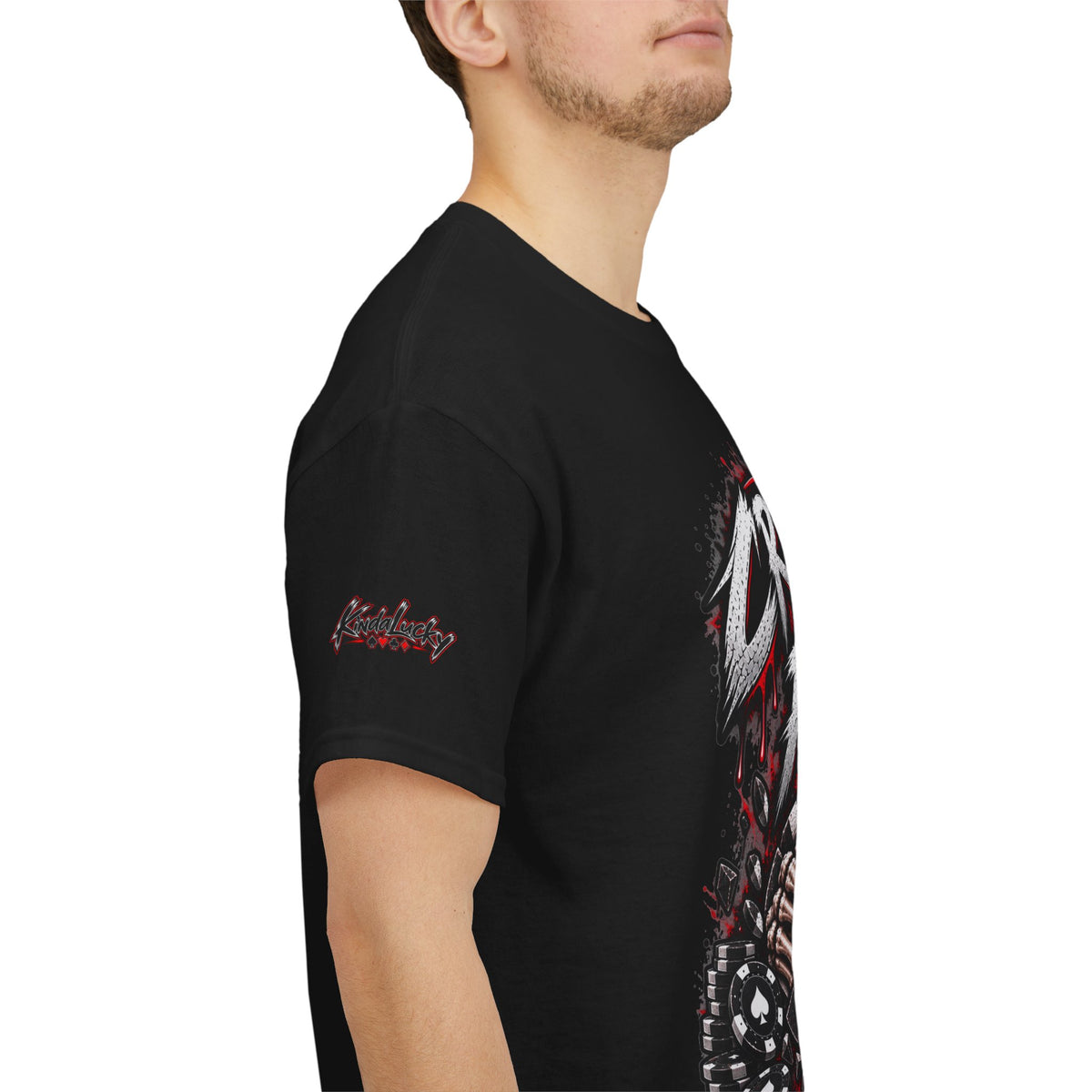 Crushed by the River Poker  Shirt | Kindalucky Bad Beat logo sleeves
