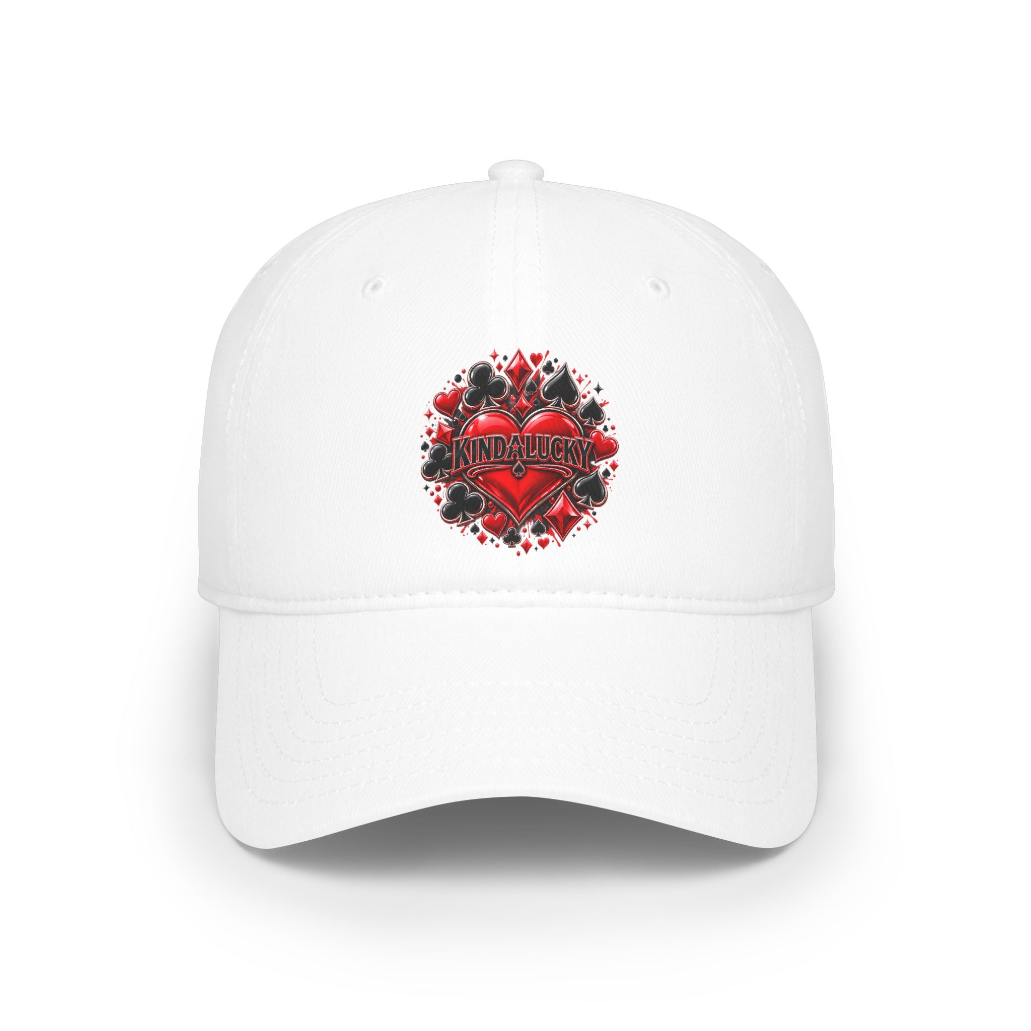 KindaLucky Heart Poker Design Hat
