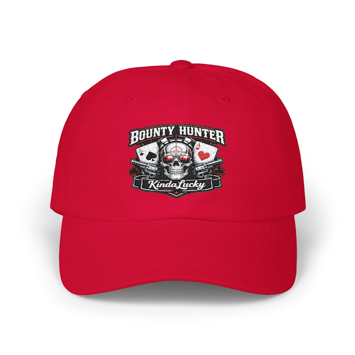 Bounty Hunter Skull and Cards Poker Hat Embroidered