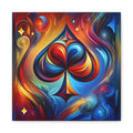 KindaLucky Vibrant Ace of Spades Poker Canvas Wall Art