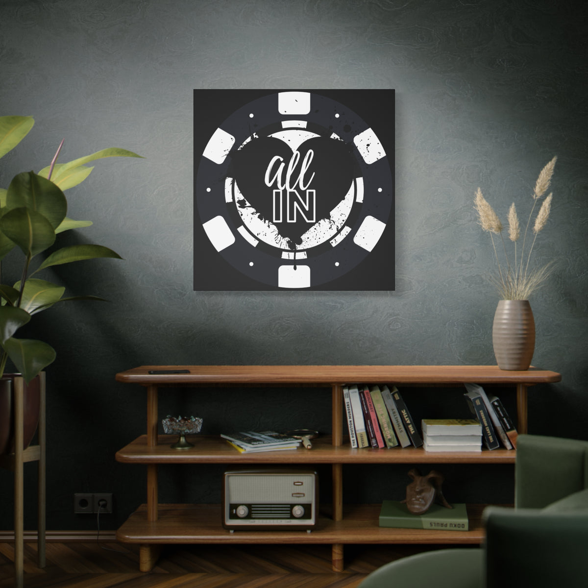 All In Poker Canvas Wall Art