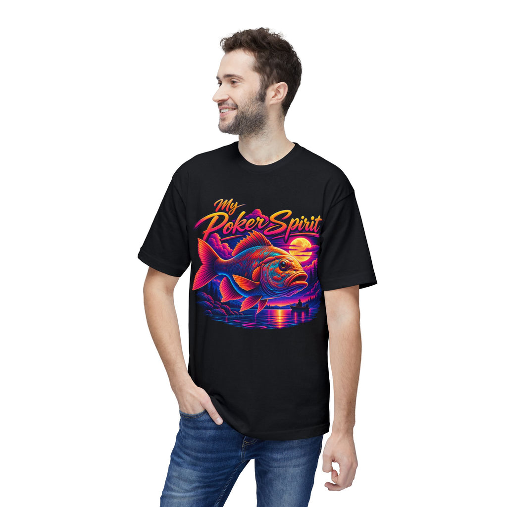 T-Shirt — "My Poker Spirit" Vibrant Bass Fishing Tee (Kindalucky Back Design)