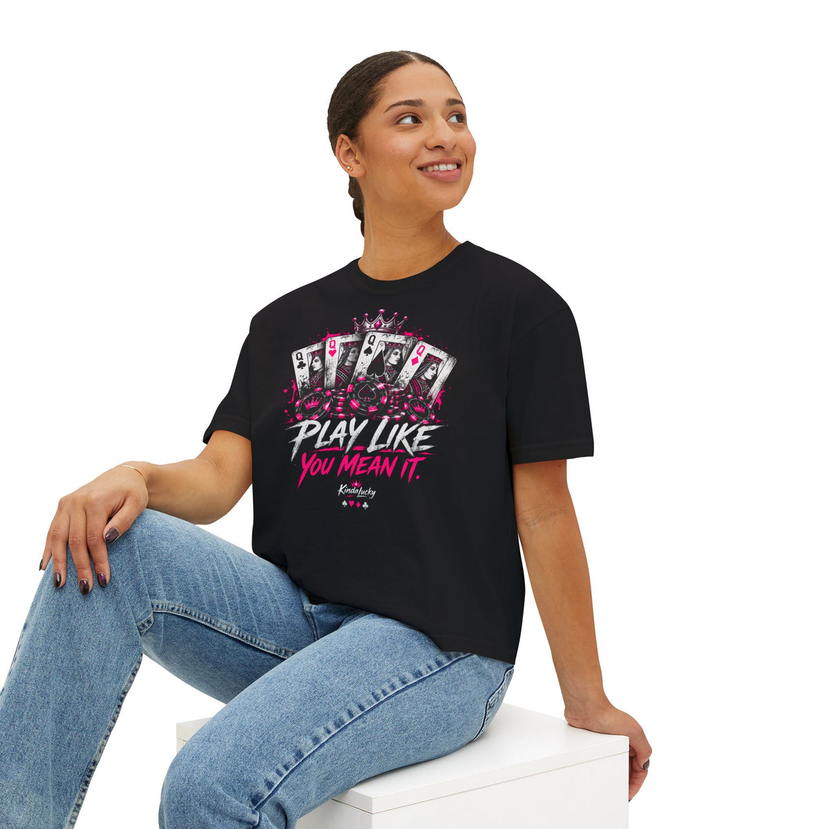 Play Like You Mean It Poker Tee | Kindalucky Graphic Tee