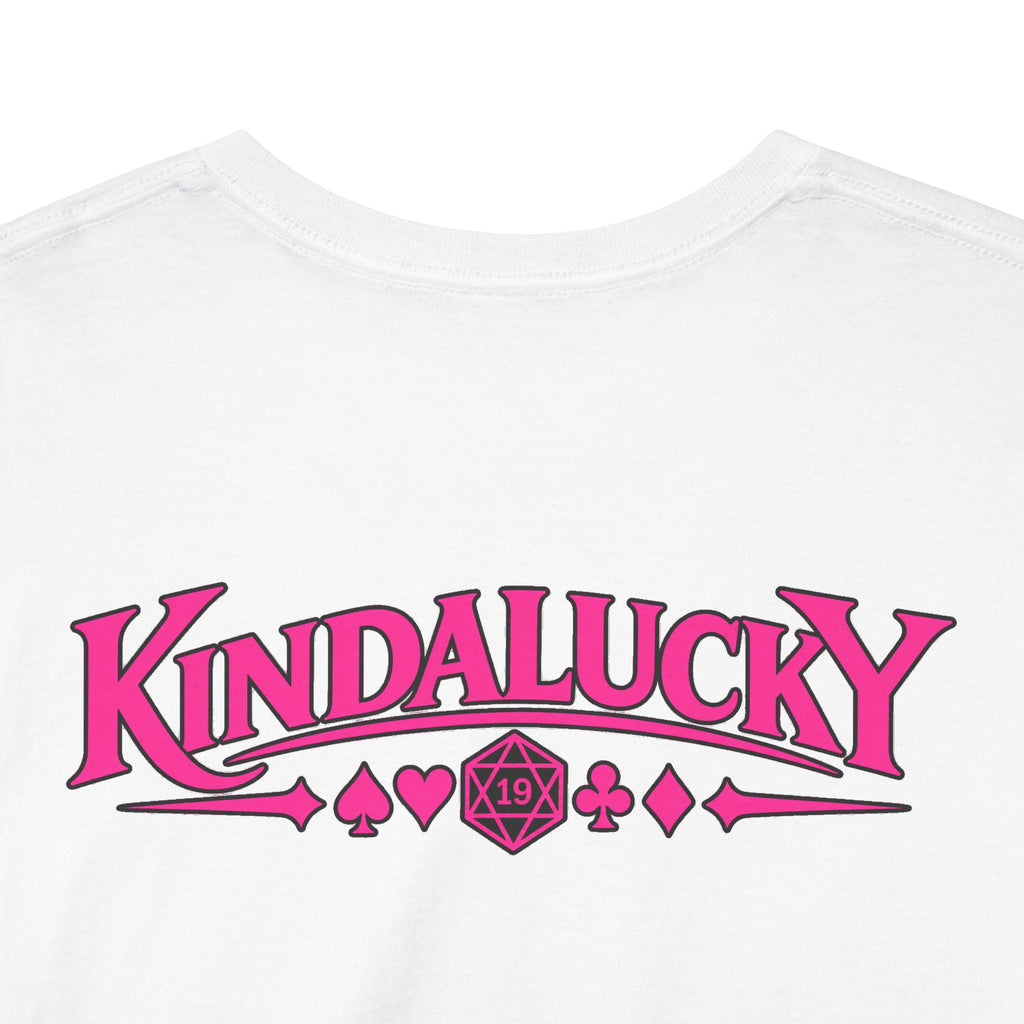 Being Card Dead is a Full Time Job Pink Poker  Shirt | Kindalucky logo sleeves
