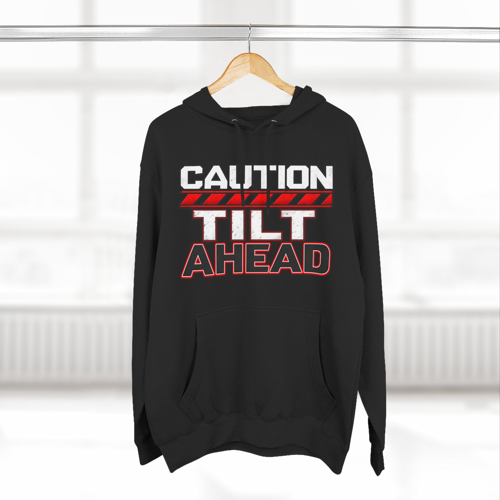 Caution Tilt Ahead Poker Hoodie | Kindalucky Gaming Graphic Pullover