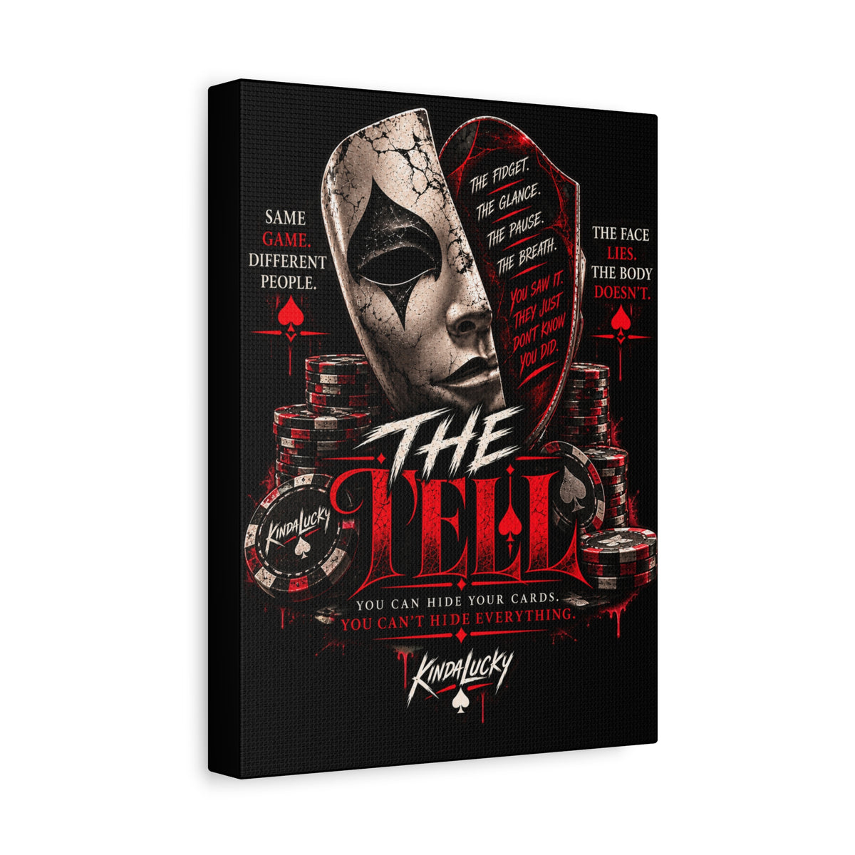 The Tell Poker Wall Art Canvas - Poker Room Wall Art