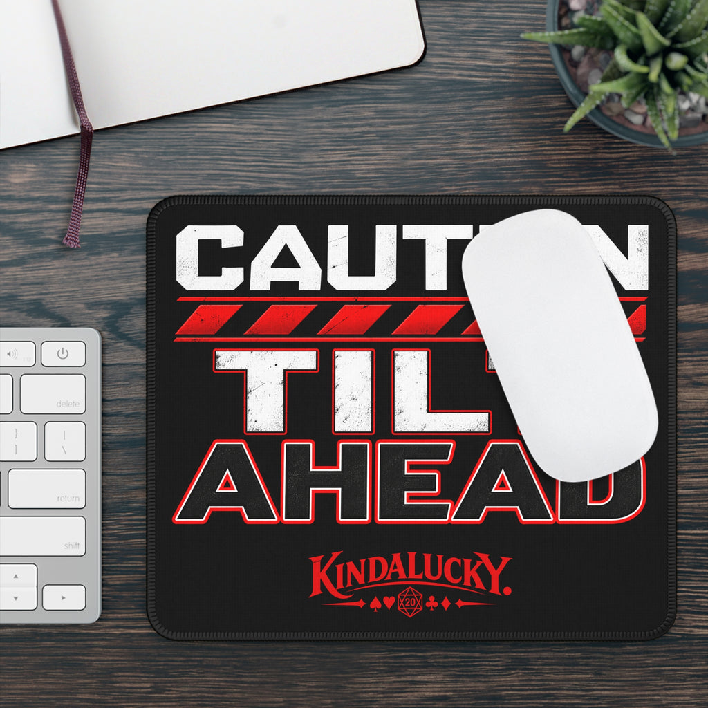 Caution Tilt Ahead Poker Gaming Mouse Pad