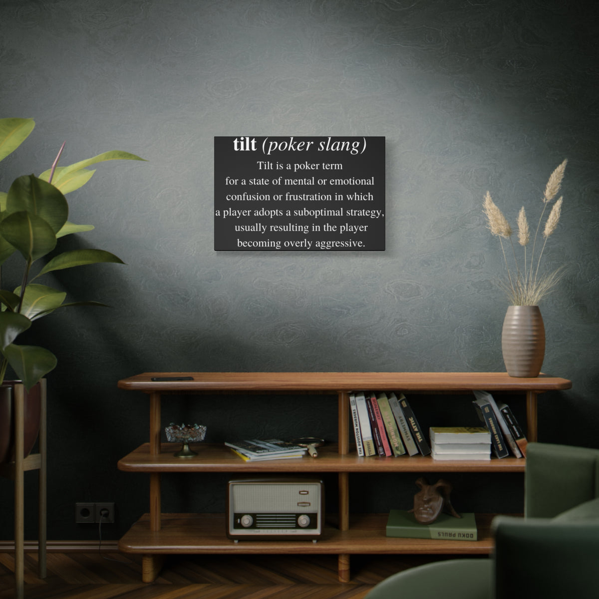 Tilt Slang Poker Canvas Wall Art