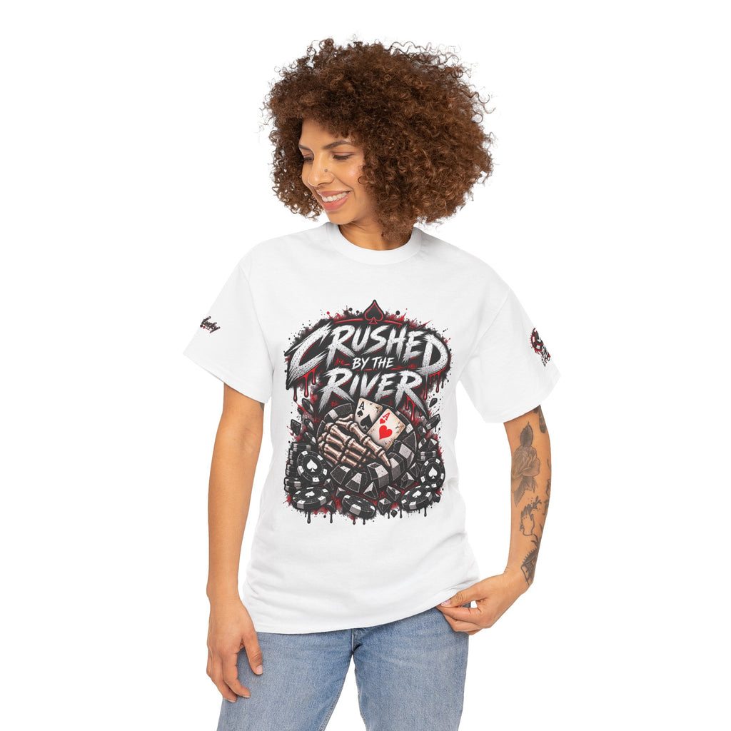 Crushed by the River Poker  Shirt | Kindalucky Bad Beat logo sleeves