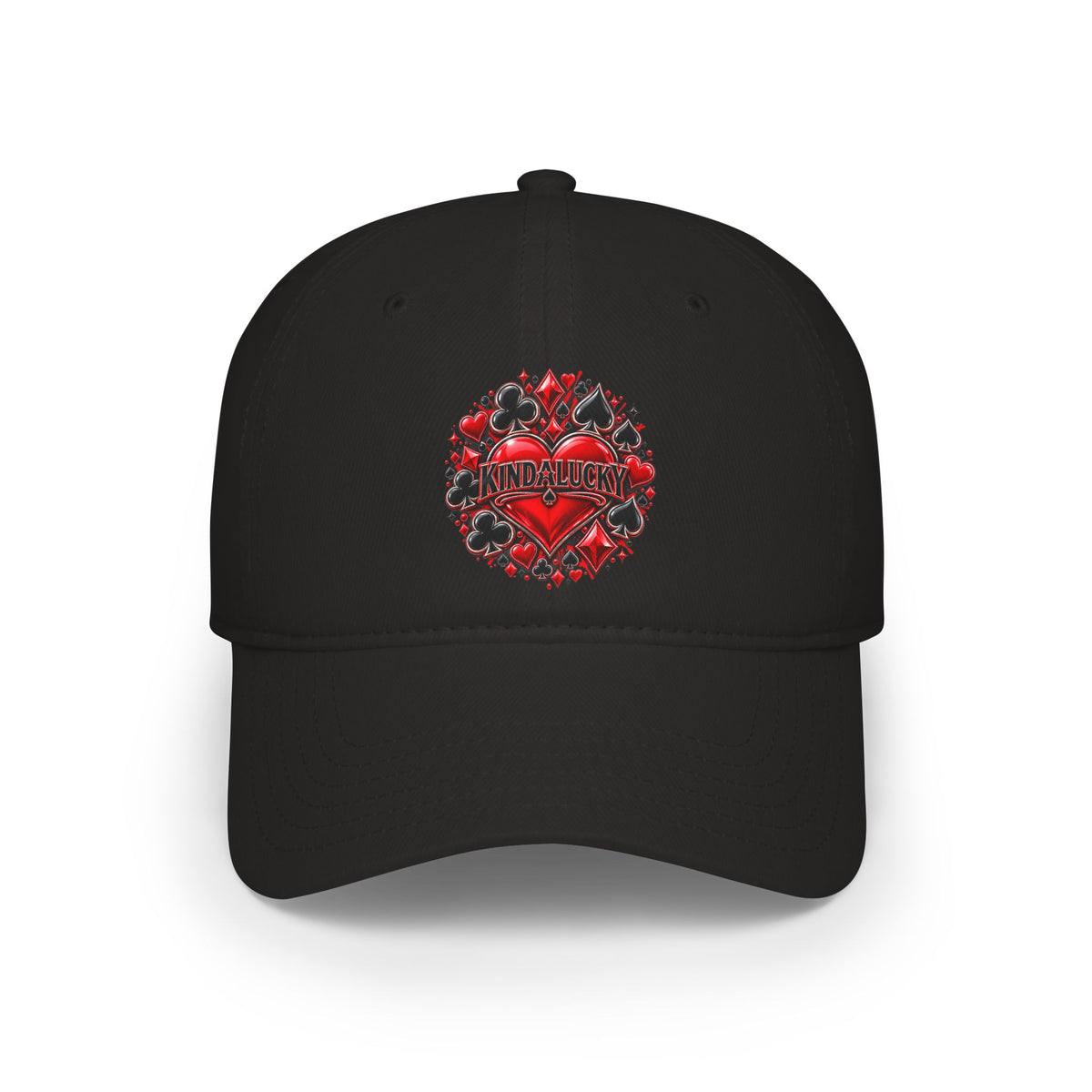 KindaLucky Heart Poker Design Hat