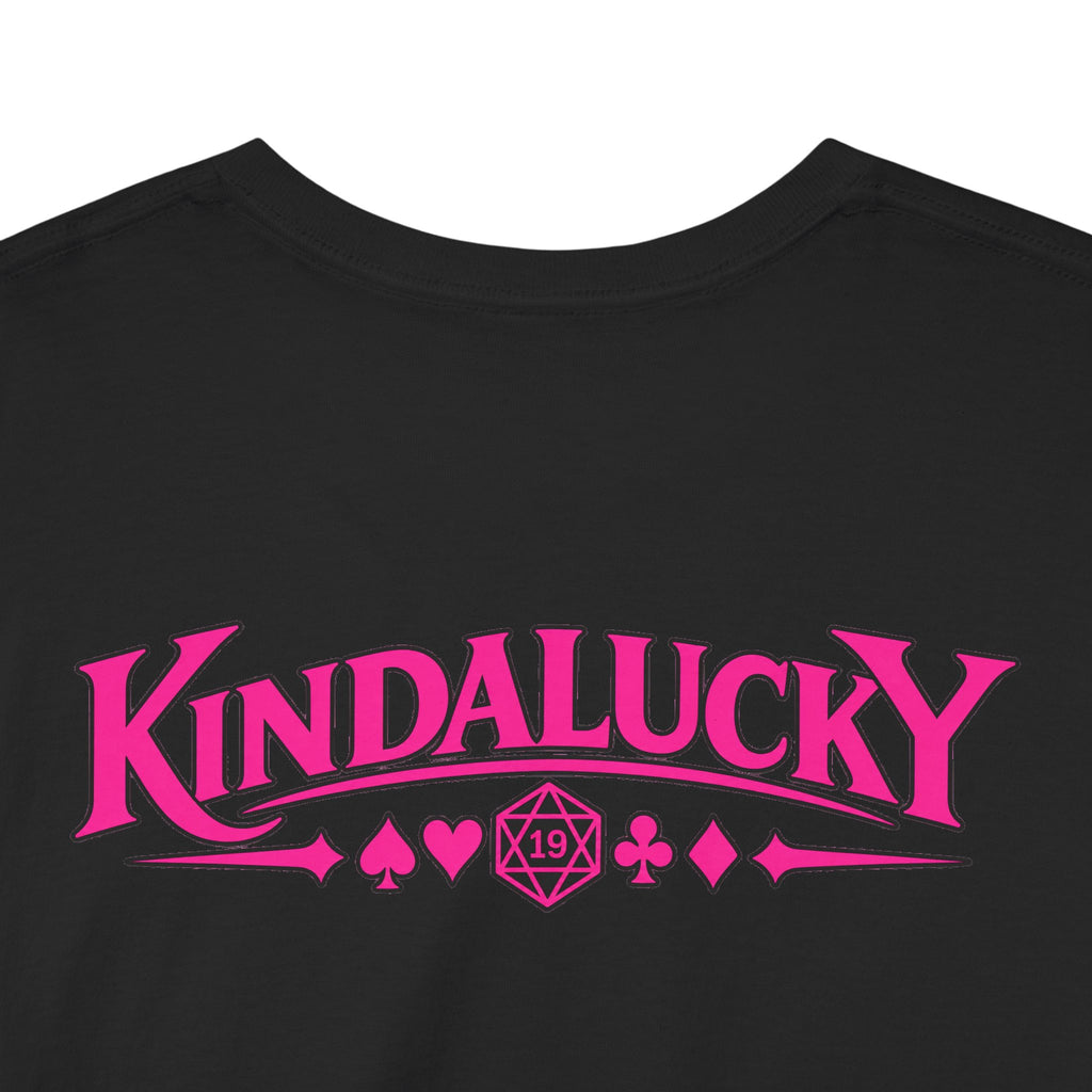 Being Card Dead is a Full Time Job Pink Poker  Shirt | Kindalucky logo sleeves