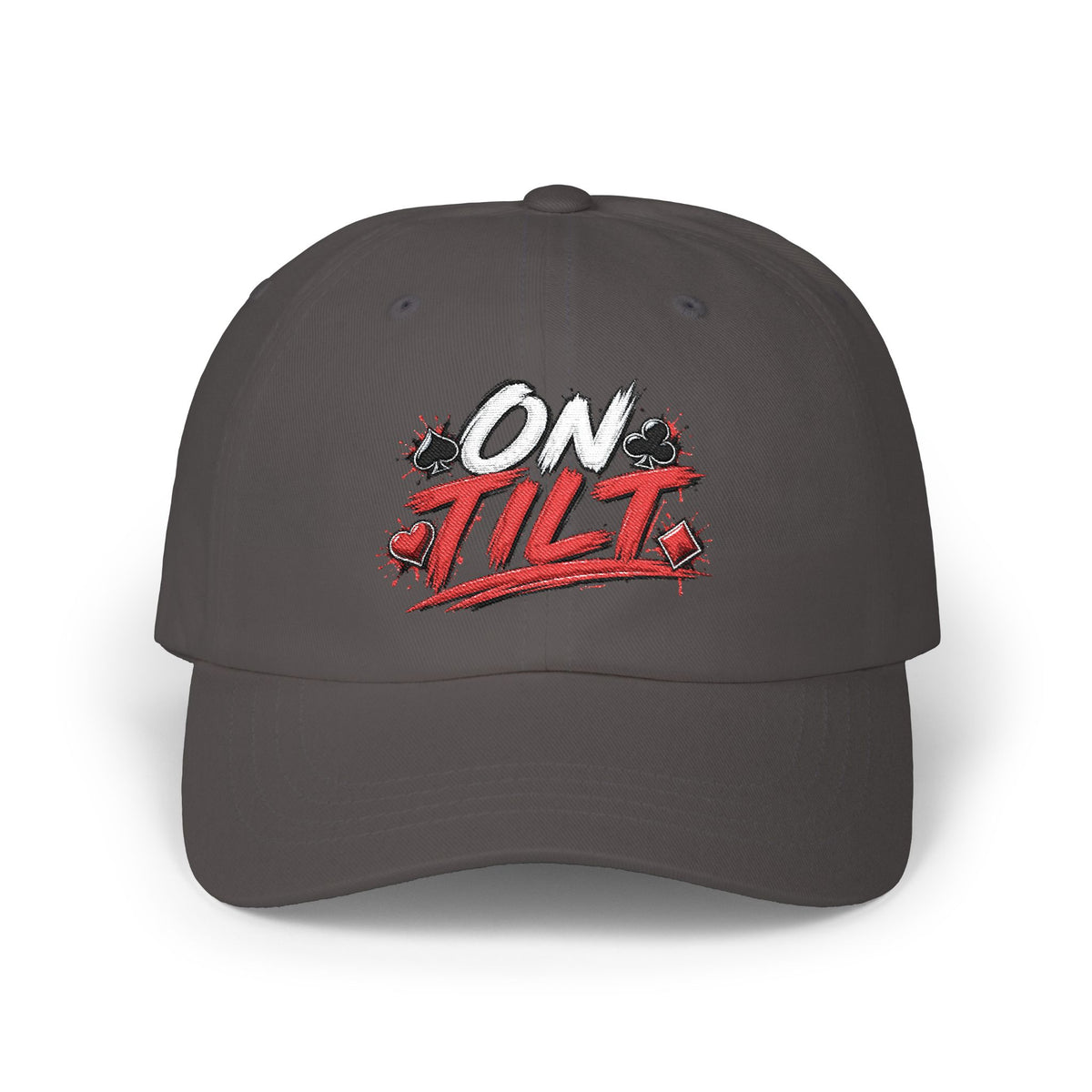 On Tilt Suits Poker Hat | Retro gaming splatter embroidered hat