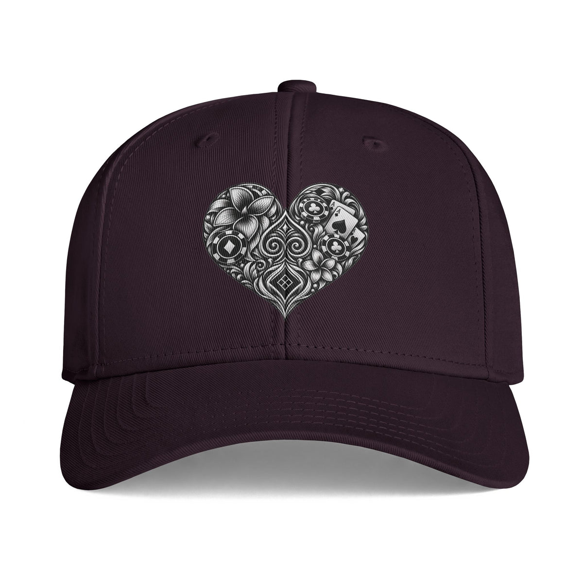 Heart Floral Poker Hat