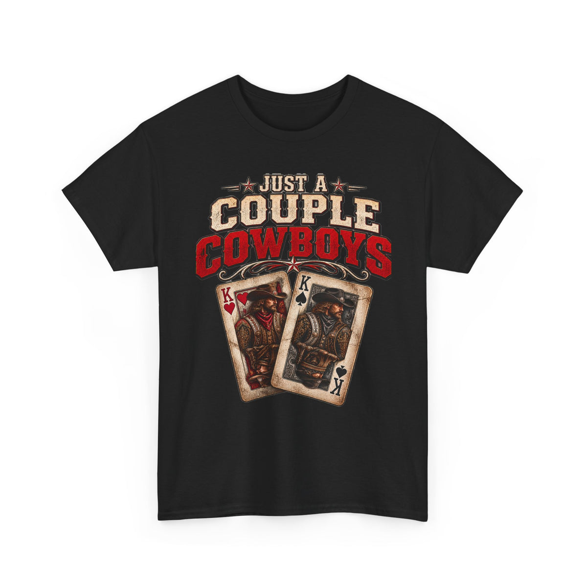 Couple Cowboys Poker Version 2 Poker Tee