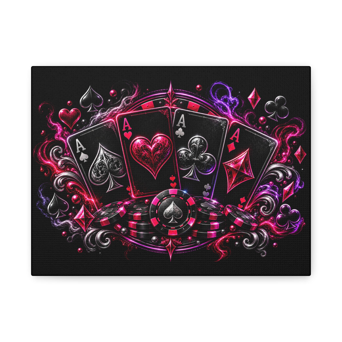 Four Aces Mystical Poker Canvas Wall Art