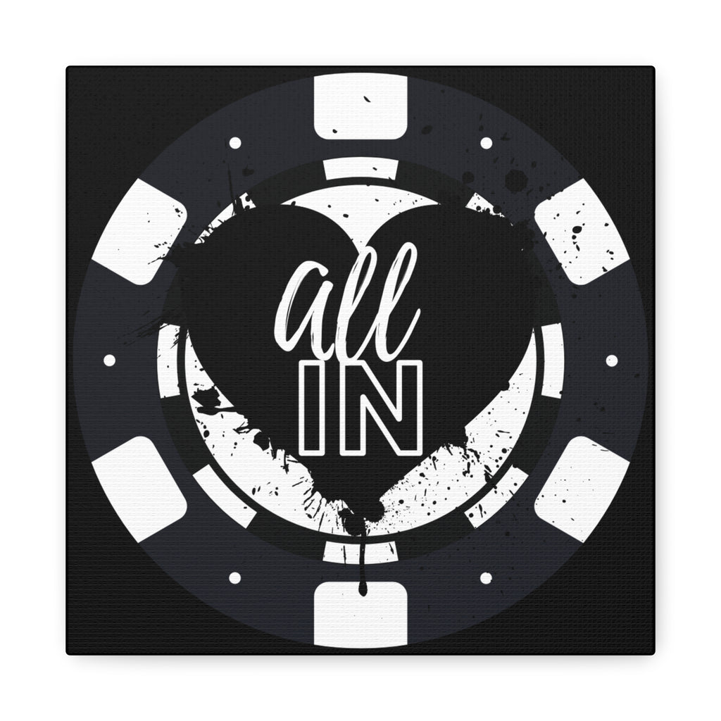 All In Poker Canvas Wall Art