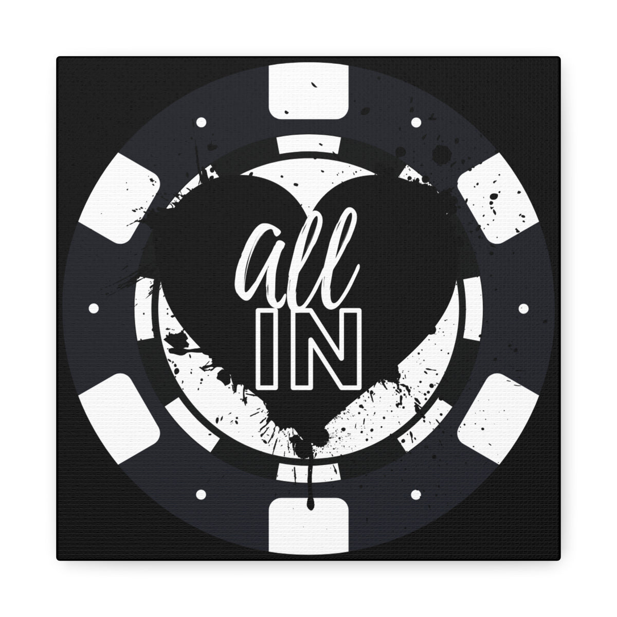 All In Poker Canvas Wall Art