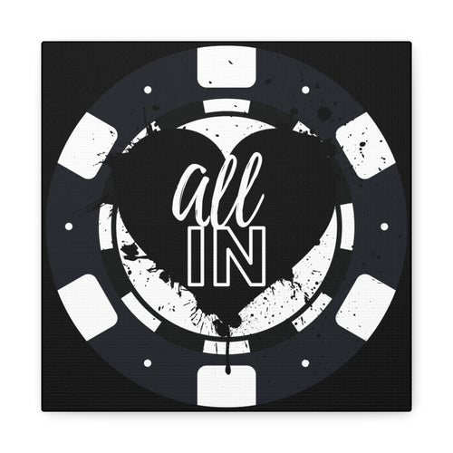 All In Poker Canvas Wall Art