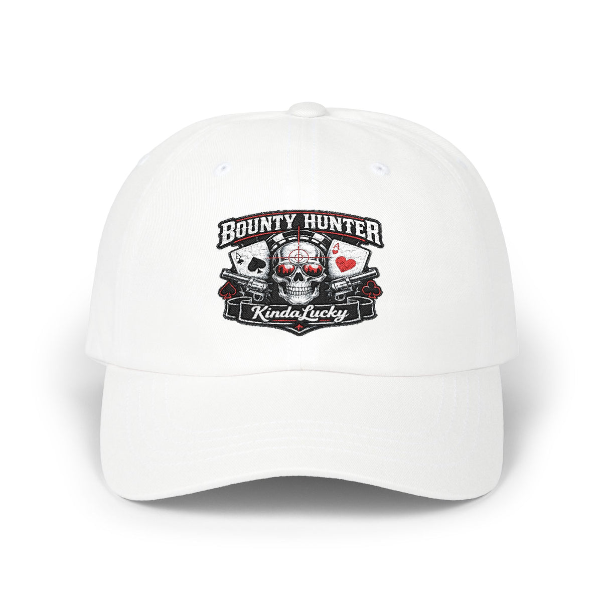 Bounty Hunter Skull and Cards Poker Hat Embroidered