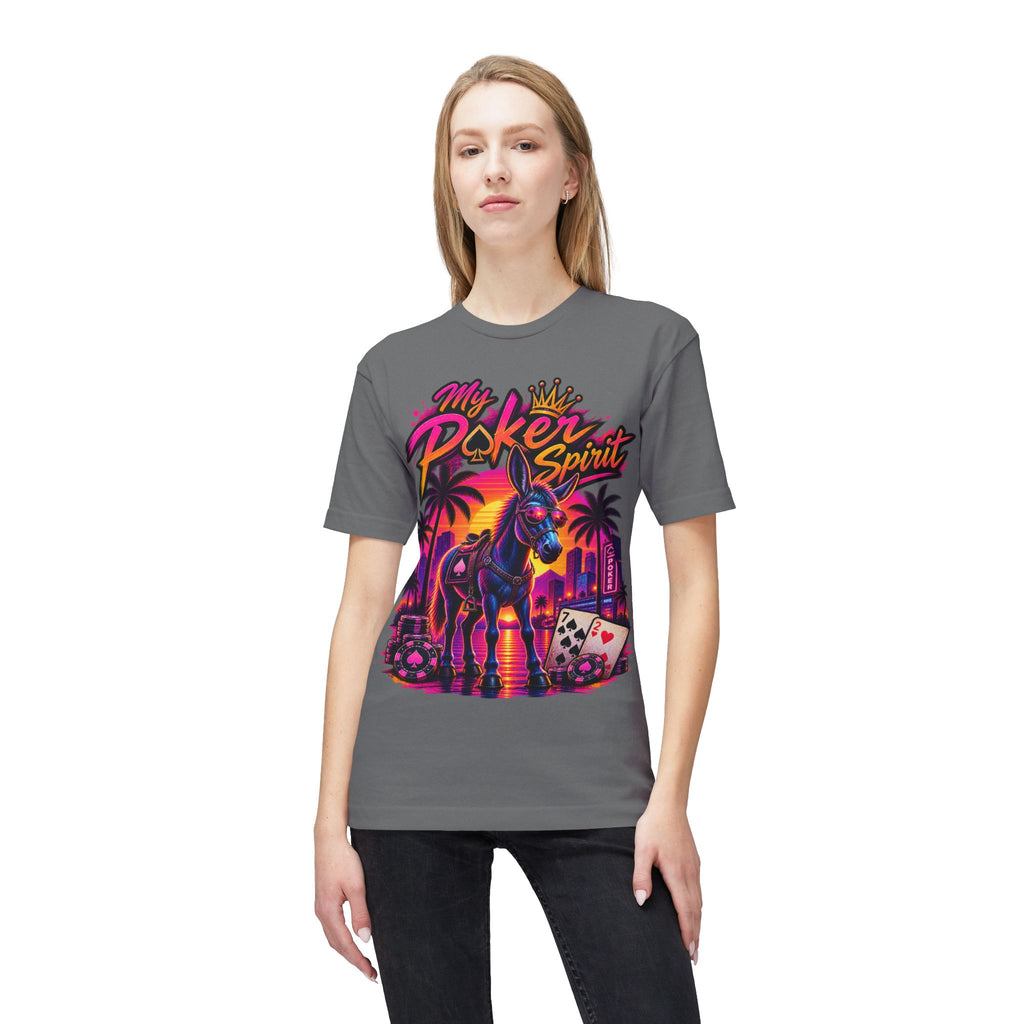 Poker Spirit Donkey Shirt — "Kindalucky" Neon Horse Casino Design