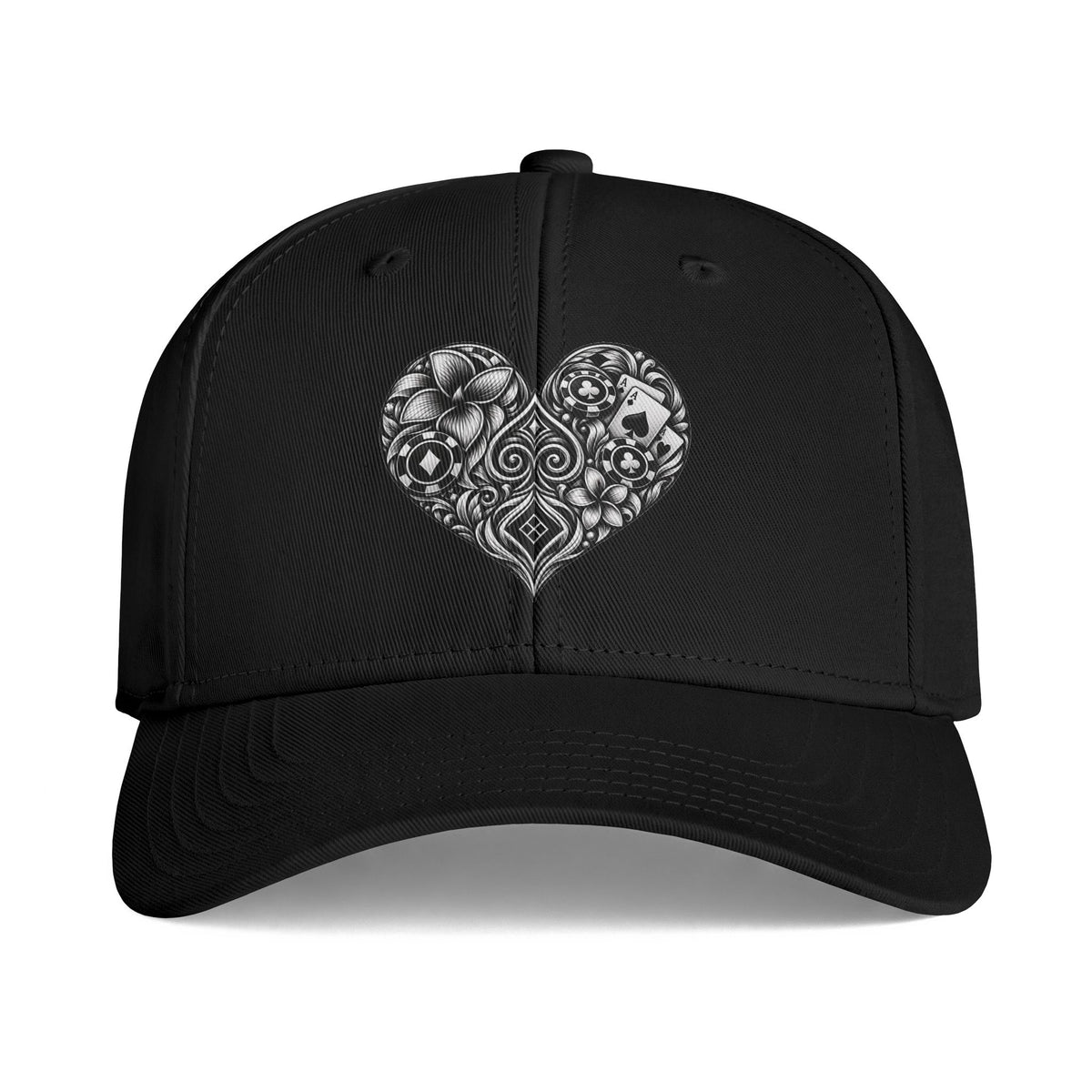 Heart Floral Poker Hat