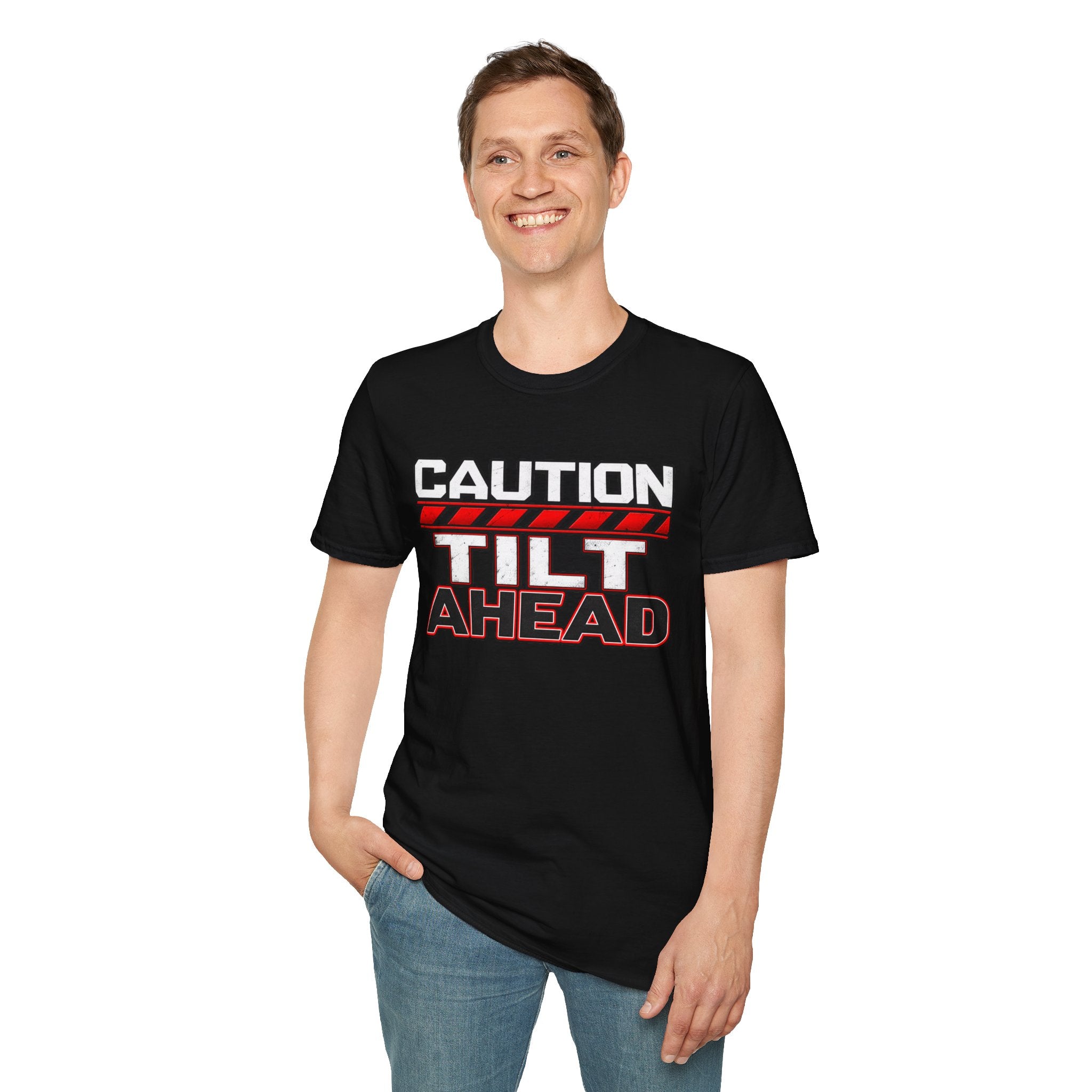 Caution Tilt Ahead Shirt | Construction Warning Graphic Tee