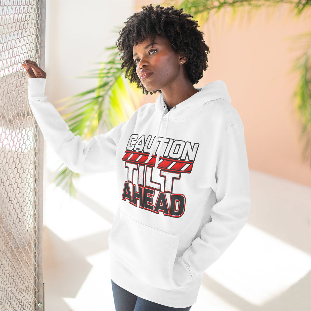 Caution Tilt Ahead Poker Hoodie | Kindalucky Gaming Graphic Pullover
