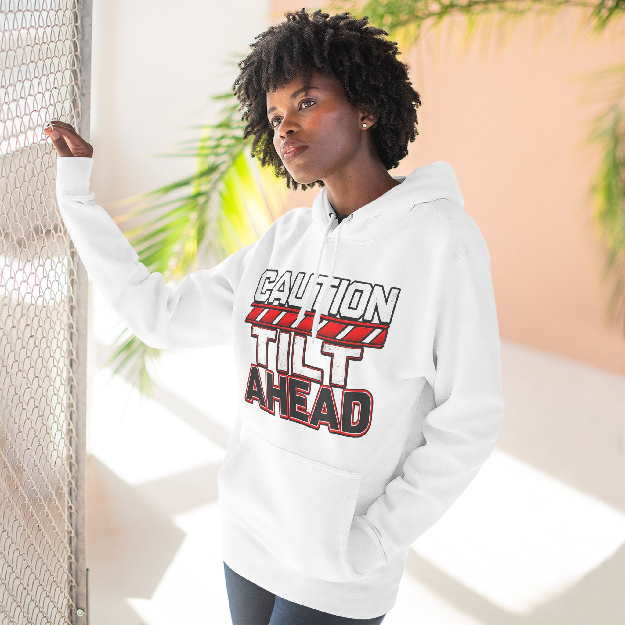 Caution Tilt Ahead Poker Hoodie | Kindalucky Gaming Graphic Pullover