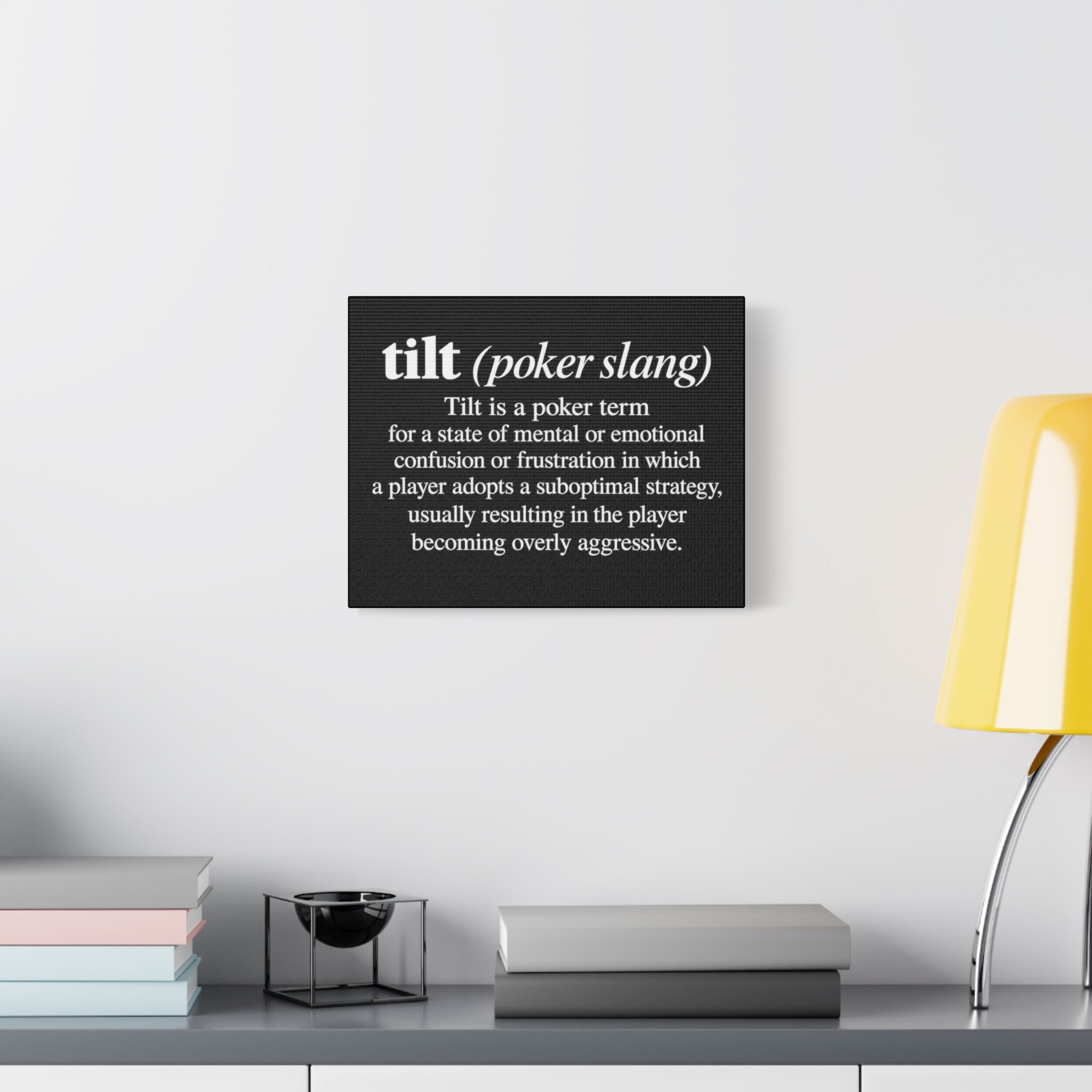 Tilt Slang Poker Canvas Wall Art
