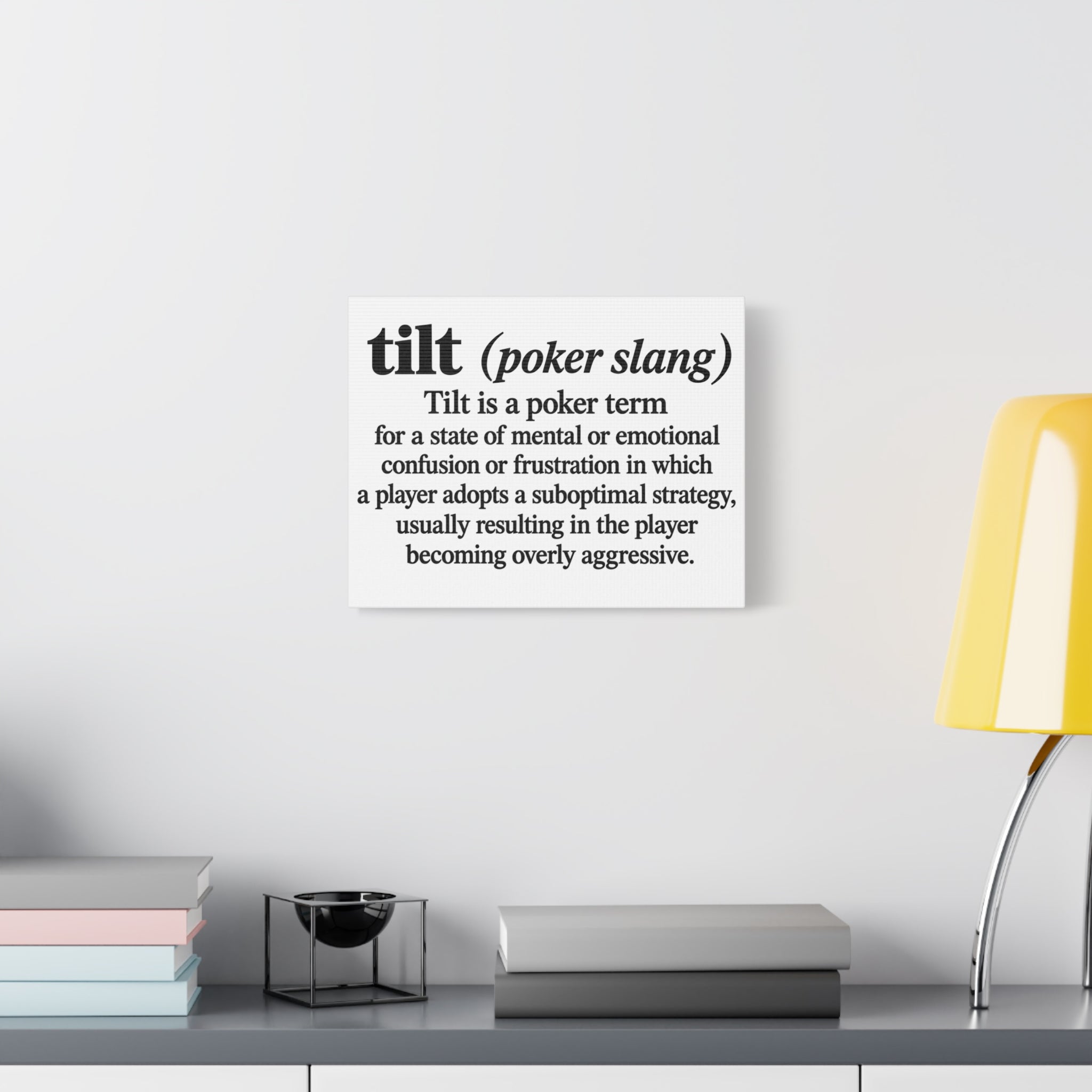 Tilt Slang Poker Canvas Wall Art