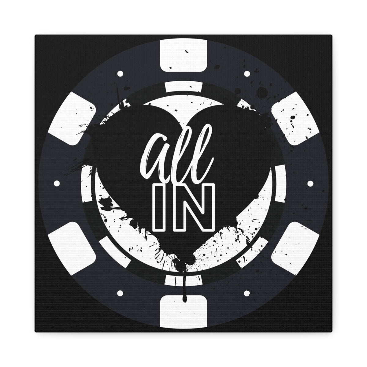 All In Poker Canvas Wall Art