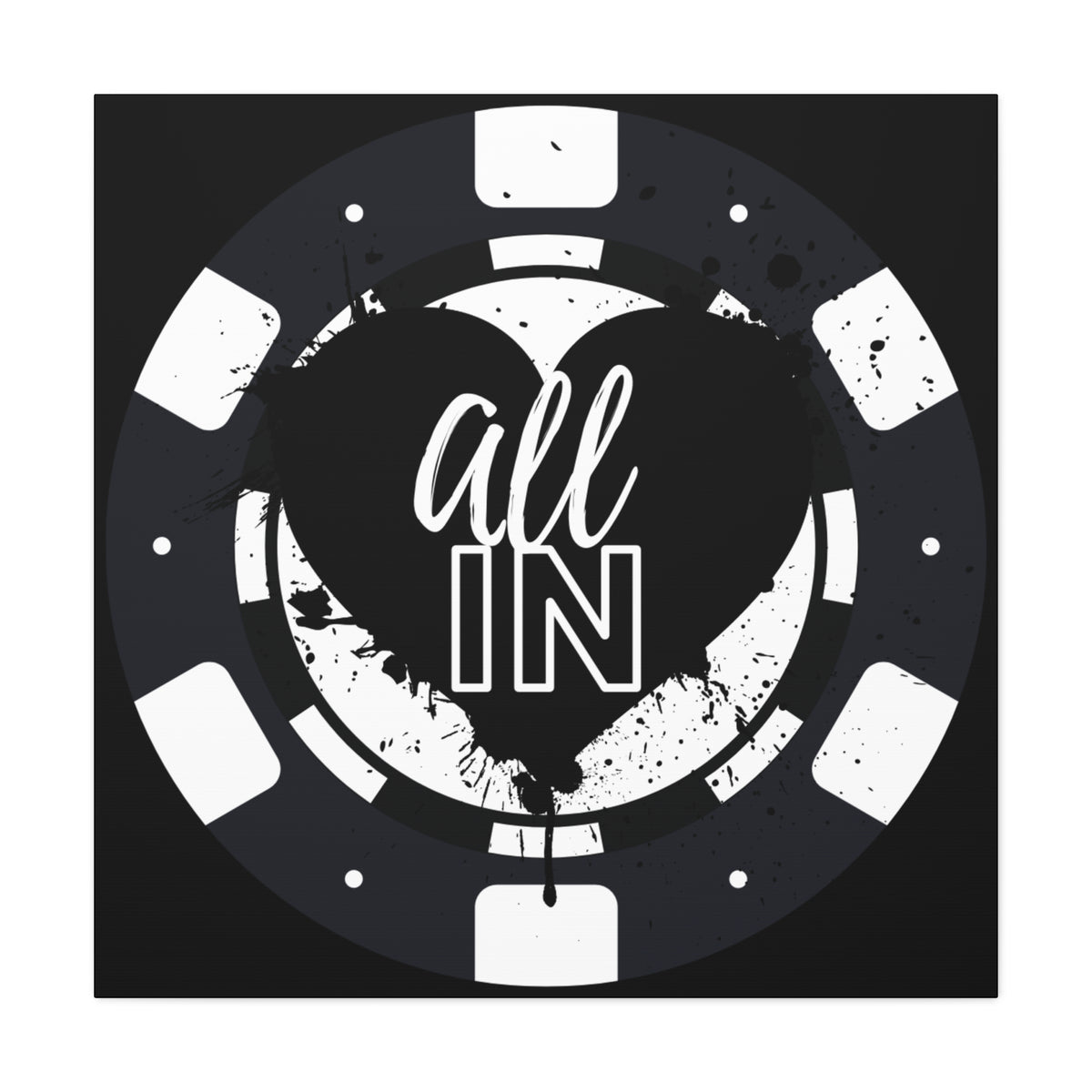 All In Poker Canvas Wall Art
