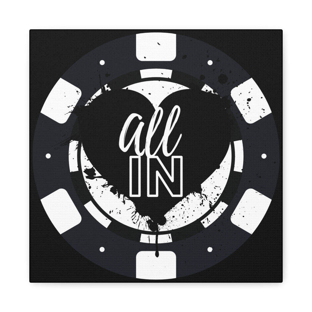 All In Poker Canvas Wall Art