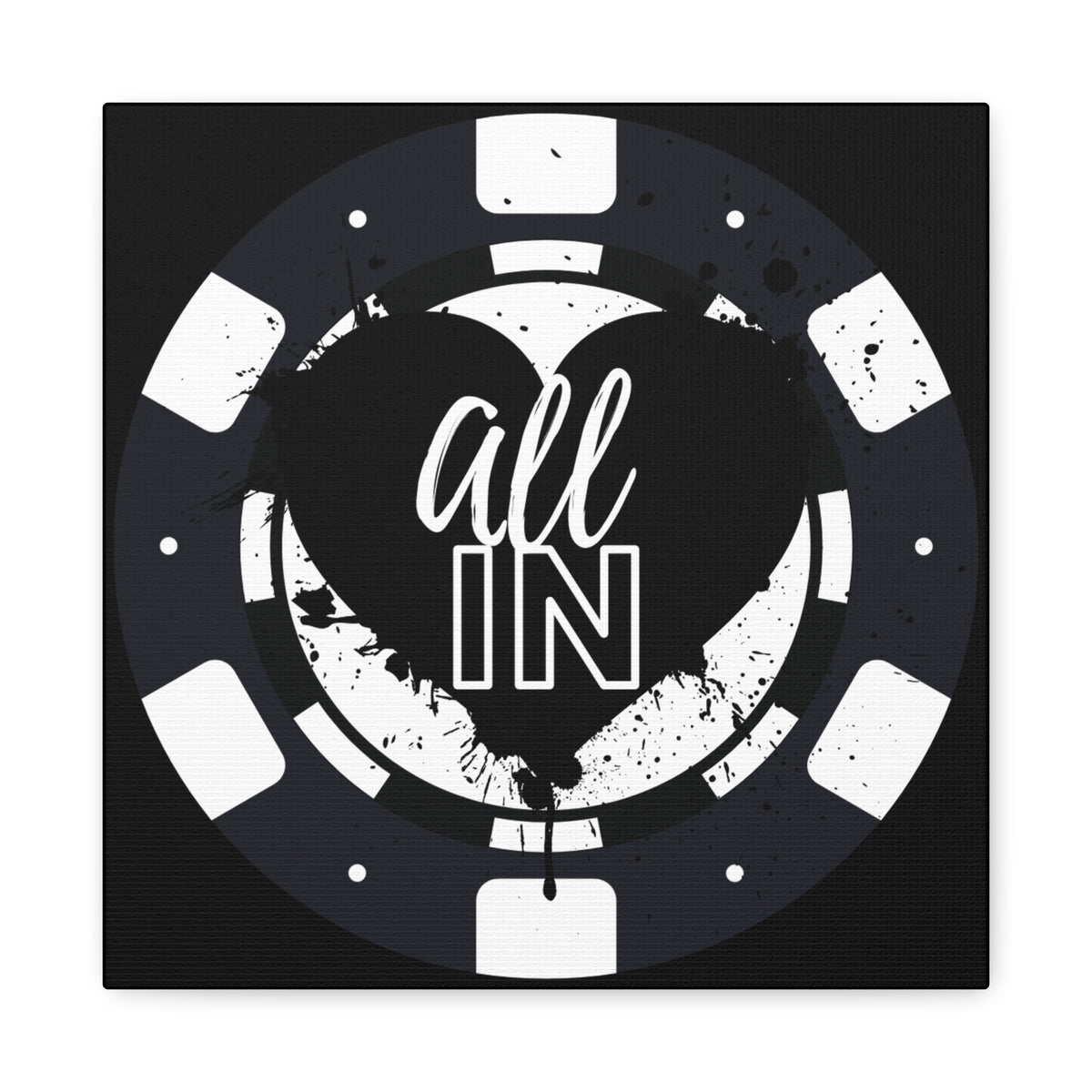 All In Poker Canvas Wall Art