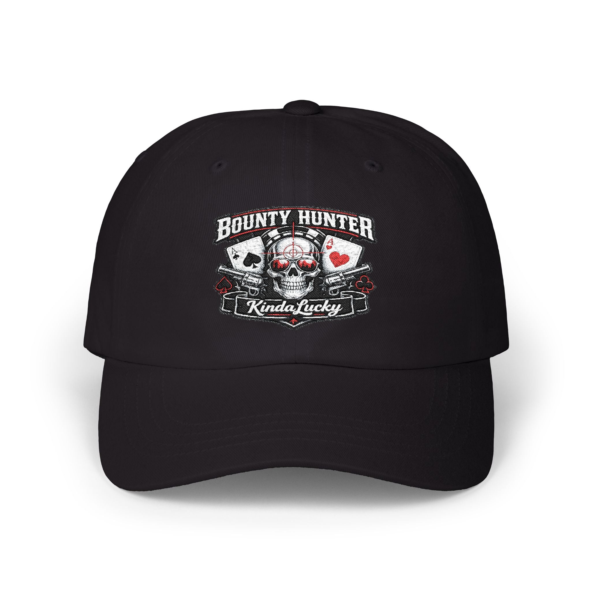 Bounty Hunter Skull and Cards Poker Hat Embroidered