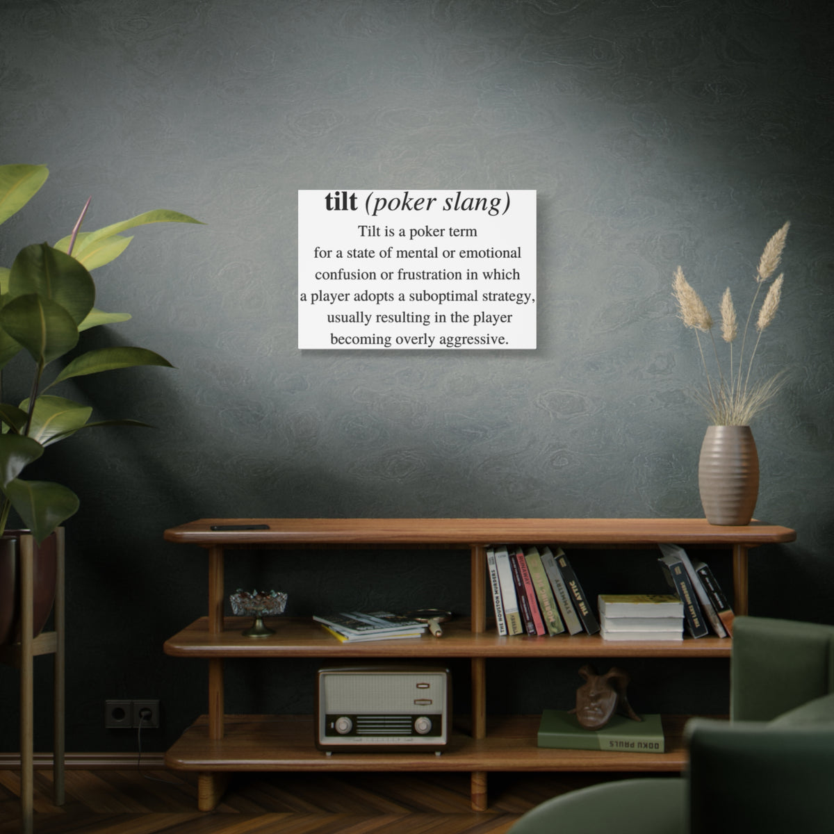 Tilt Slang Poker Canvas Wall Art