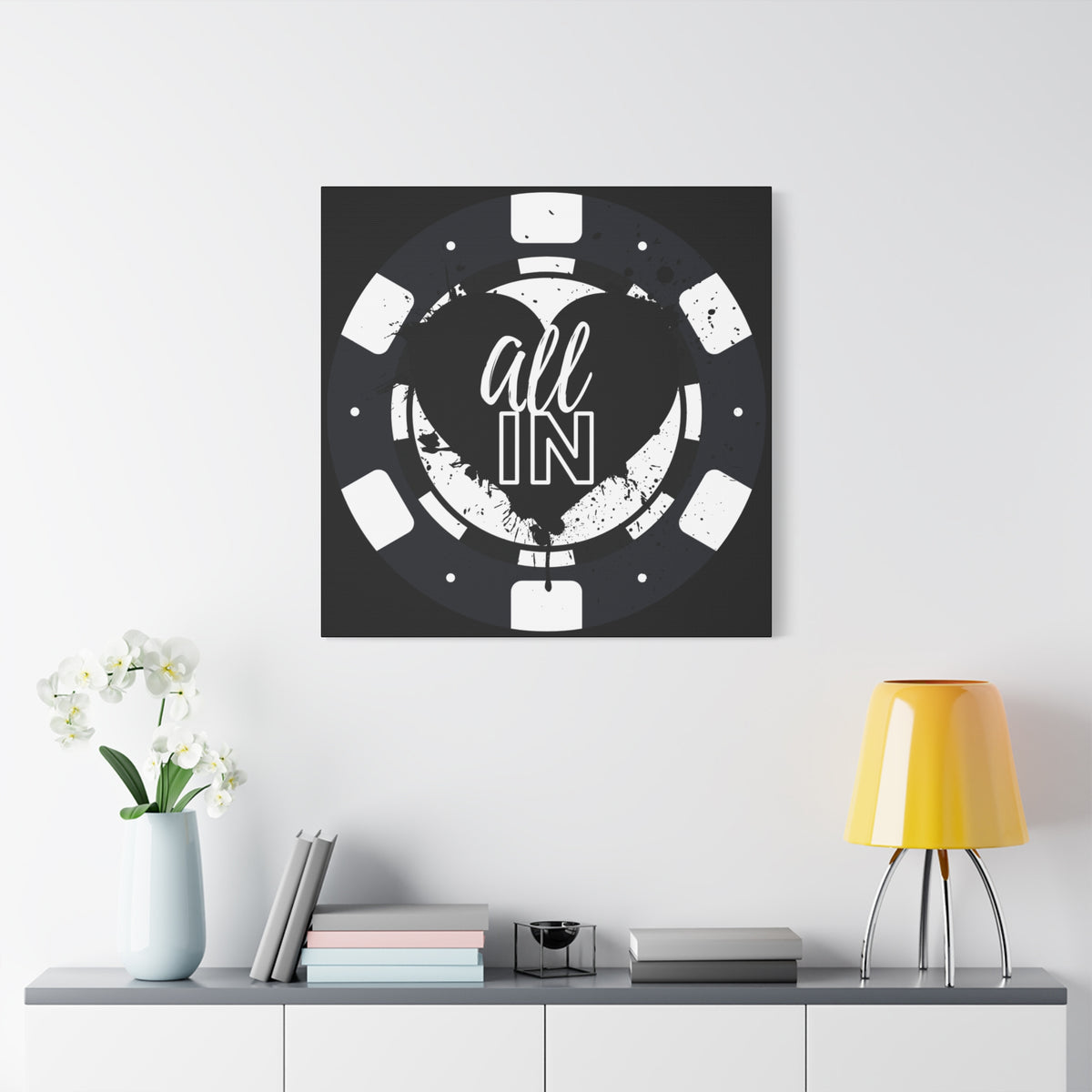 All In Poker Canvas Wall Art