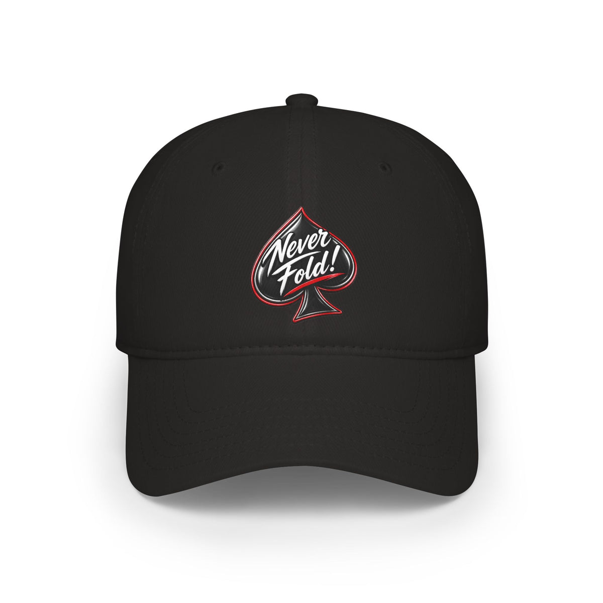 Never Fold Spade Logo cap | Low Profile Baseball Cap