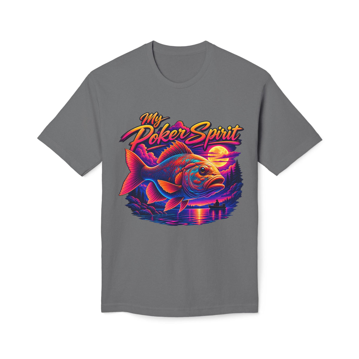 T-Shirt — "My Poker Spirit" Vibrant Bass Fishing Tee (Kindalucky Back Design)