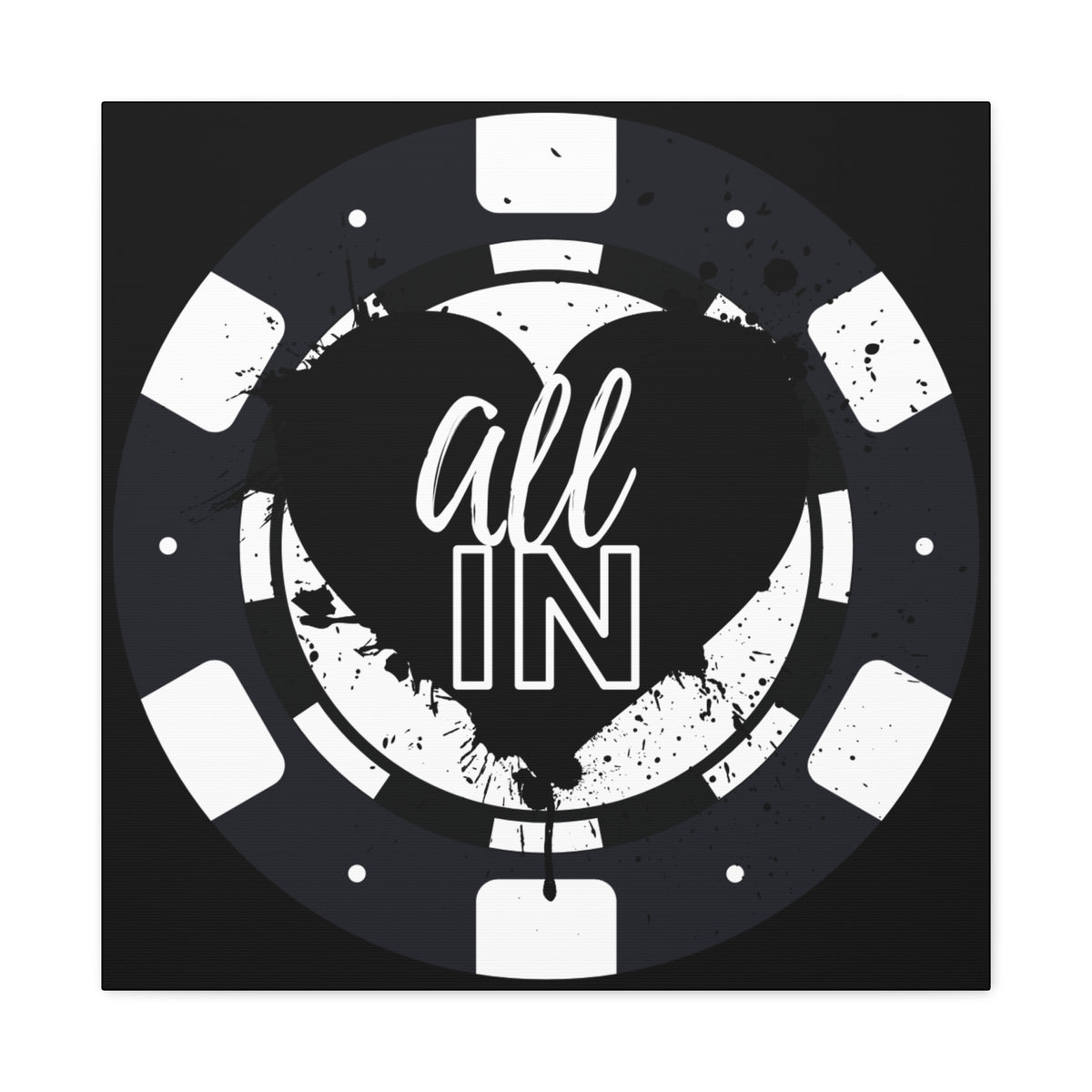 All In Poker Canvas Wall Art