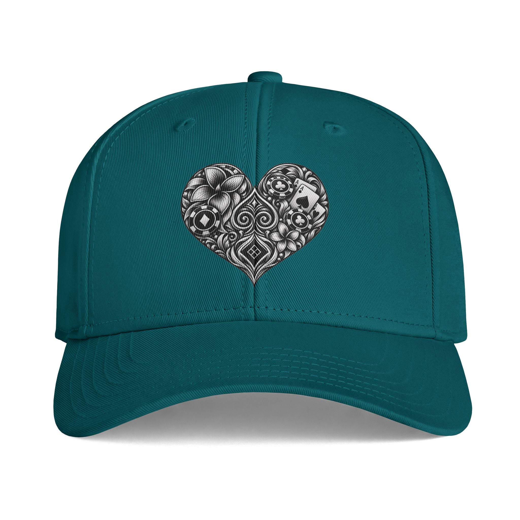 Heart Floral Poker Hat
