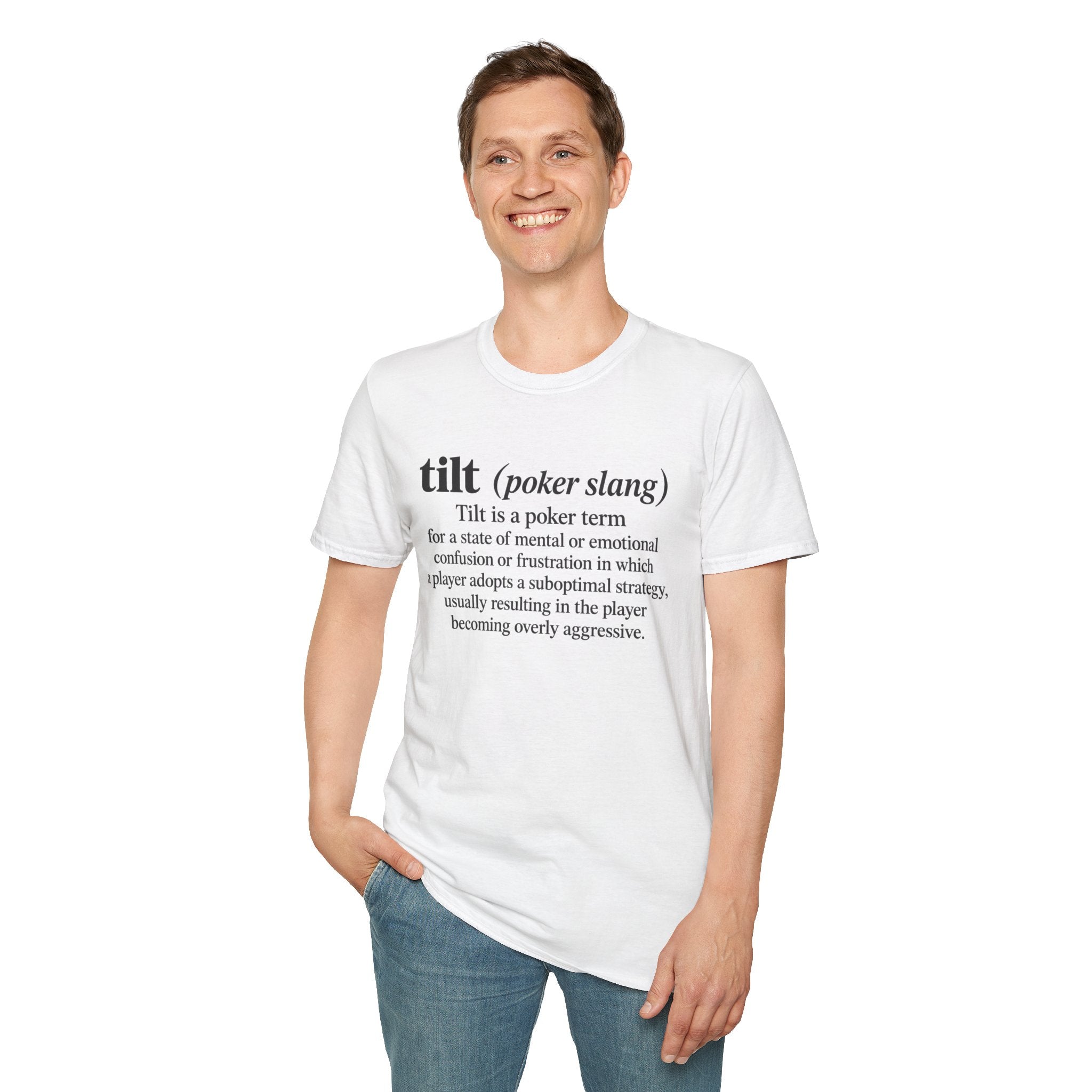 tilt (poker slang) definition Shirt Black Text