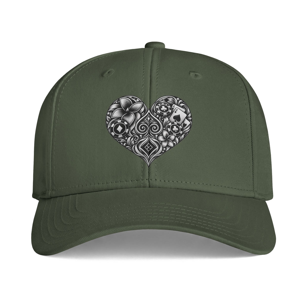 Heart Floral Poker Hat