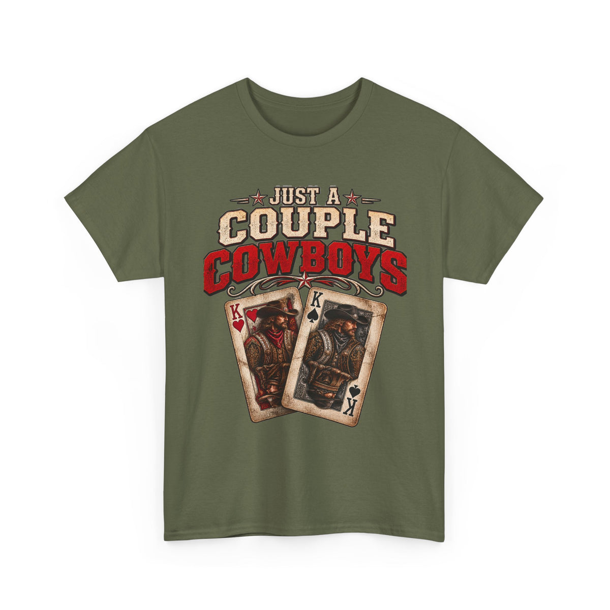 Couple Cowboys Poker Version 2 Poker Tee
